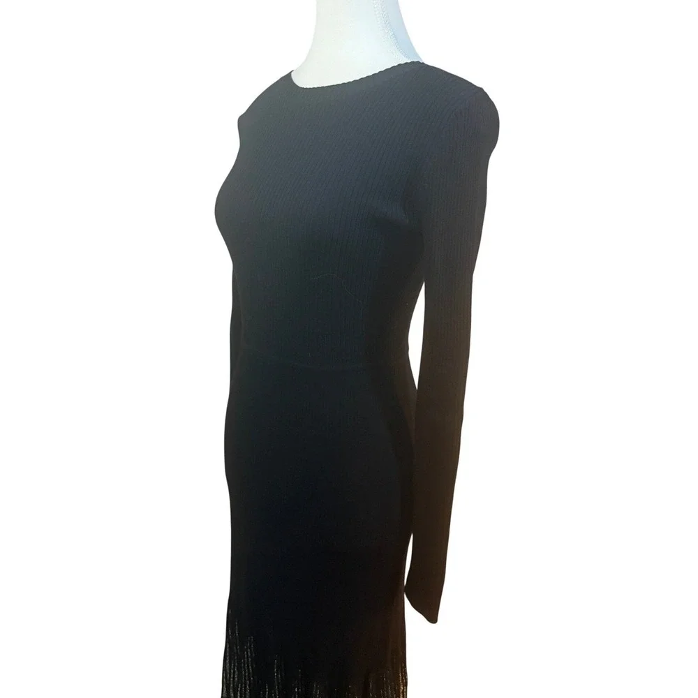Moon River Sweater Bodycon Maxi Dress S‎ Black Holiday Shimmer Evening Chic